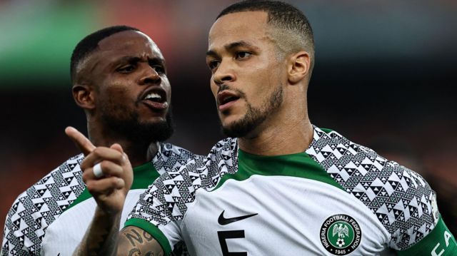 William Troost-Ekong and Frank Onyeka in Super Eagles colours