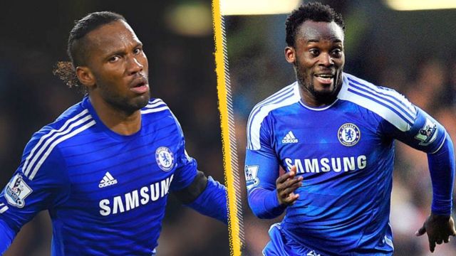 Didier Drogba and Michael Essien