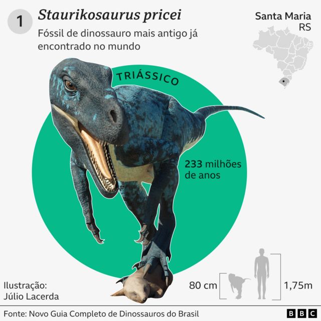 Descoberto no Brasil o mais antigo precursor dos dinossauros da