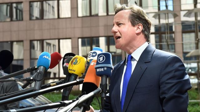 Дэвид Кэмерон на саммите ЕС о миграции в 2015 году