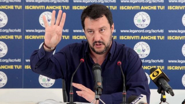 イタリア「北部同盟」のマテオ・サルビニ氏党首