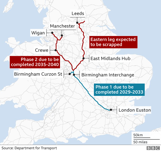 HS2 Route map