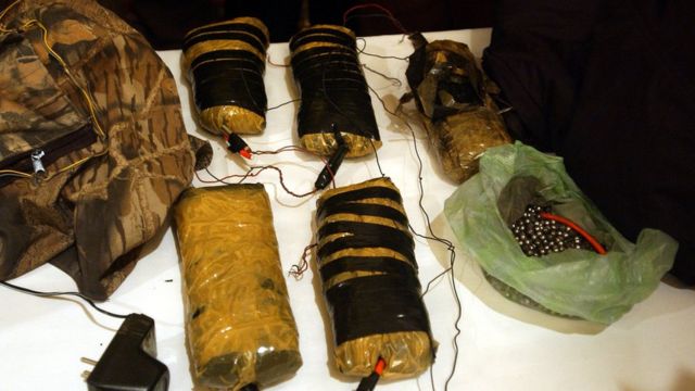 10 kilos de explosivo c4 recabados en 2002 por autoridades de Afganistán