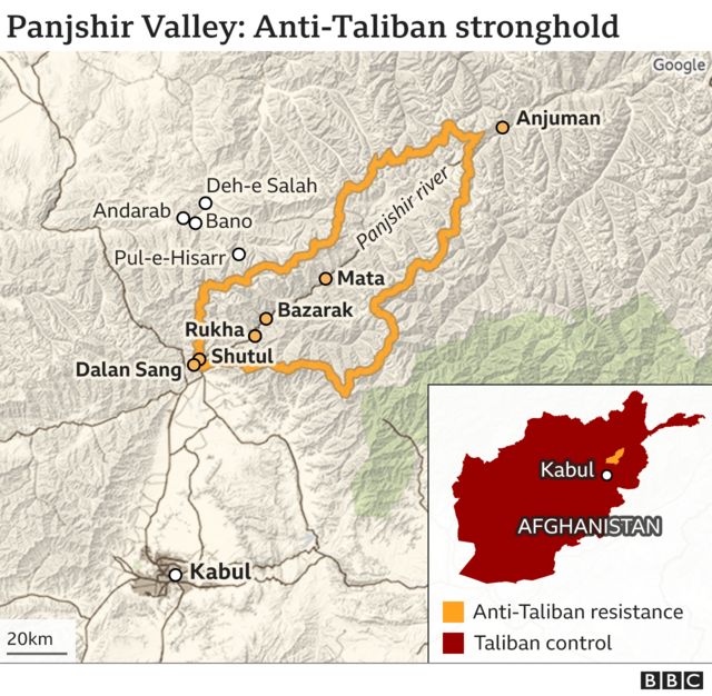 Map of Panjshir Valley