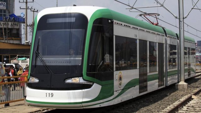 埃塞俄比亚的轻轨列车