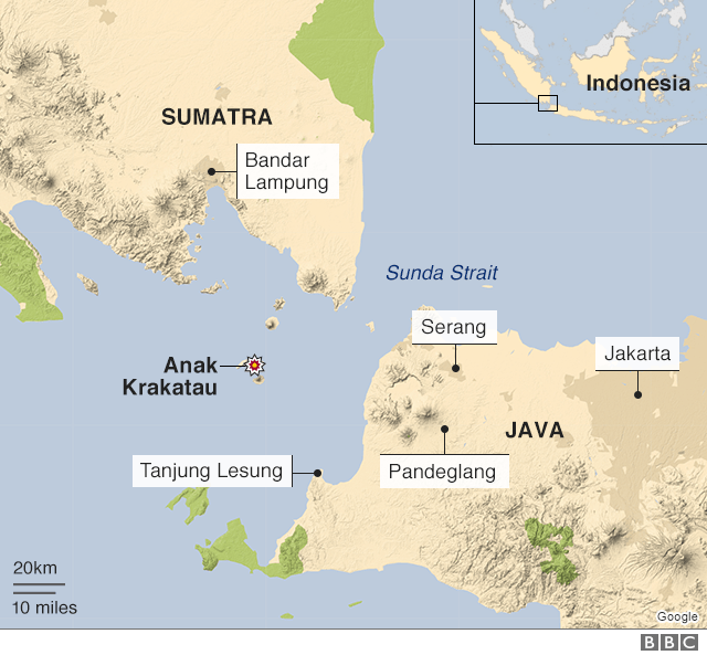 Revised map of Sunda Strait