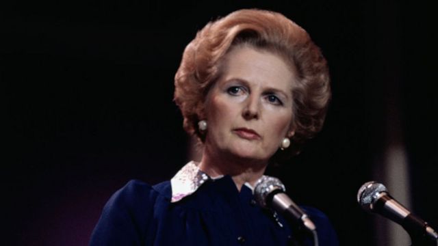 Margaret Thatcher em 1978 em Londres