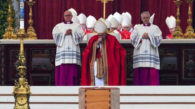 Pope Francis conducts funeral service for Benedict