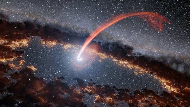 Ilustración de un agujero negro Ilustración: NASA
