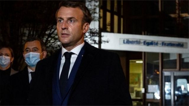 Macron said from the scene that the teacher was killed because 