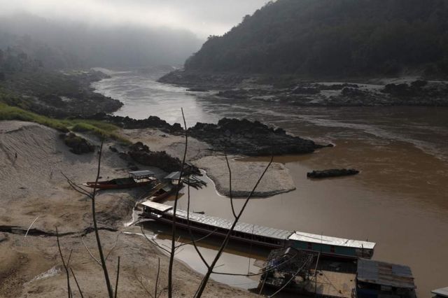 湄公河流经老挝乌多姆赛省份的北本镇。(photo:BBC)