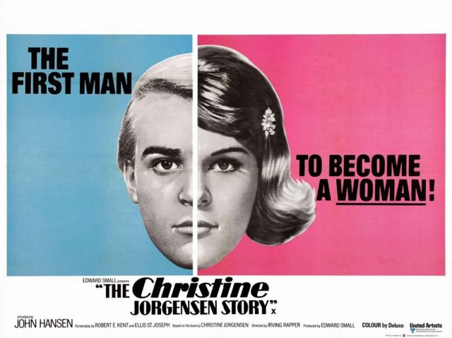 Publicity for the 1970 film "Christine Jorgensen's story".