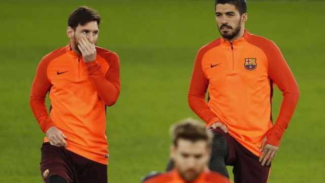 Messi ati Suares ninu igbaradi pelu Barcelona