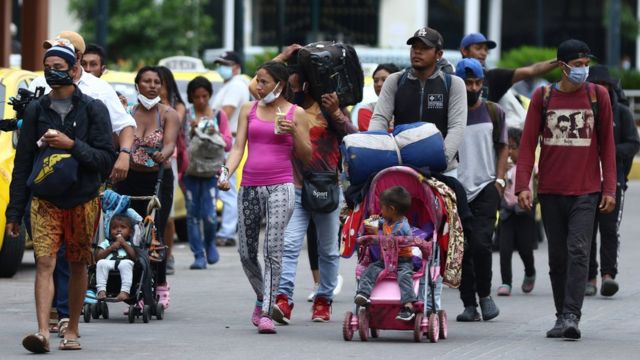 Migrantes venezolanos en Ecuador