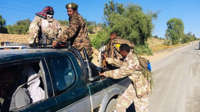 Soldiers of the Ethiopian government forces