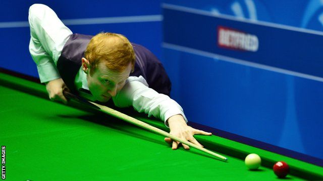 Anthony McGill playing at the World Snooker Championship at The Crucible Theatre in Sheffield last year.