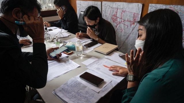 บรรยากาศการทำงานภายในสำนักงานกลุ่มเส้นด้าย