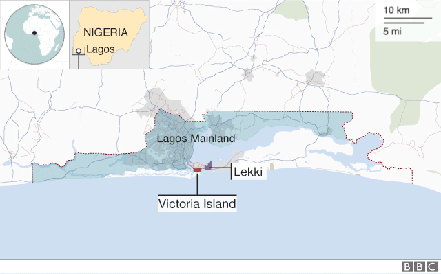 Map of Lagos