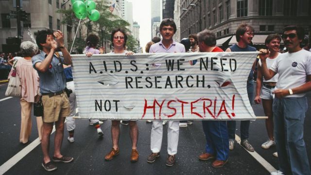 Aids rally in the US
