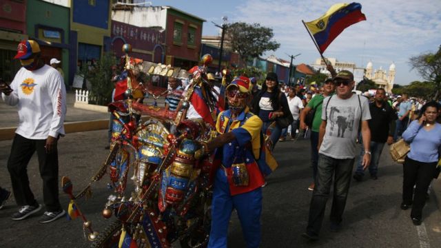 Protesta contra el gobierno de Nicolás Maduro en Maracaibo, la segunda ciudad más grande de Venezuela.