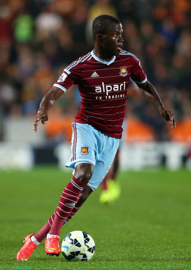 Valencia en acción para el West Ham.
