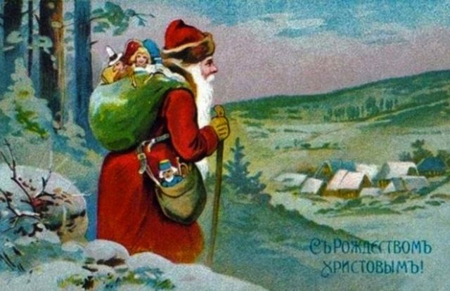 Рождественские открытки начала XX века
