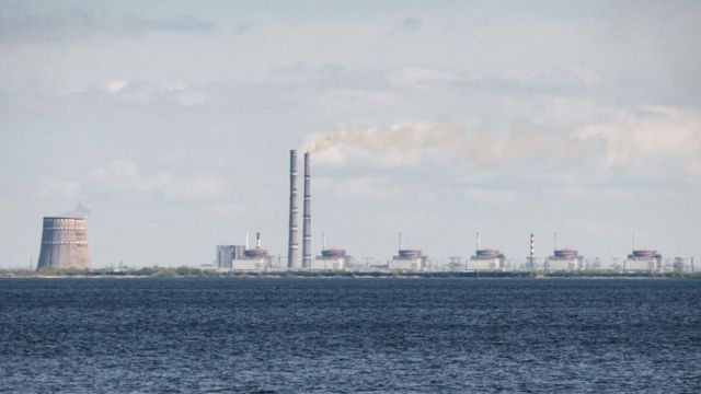 Imagem da usina nuclear de Zaporizhzhia