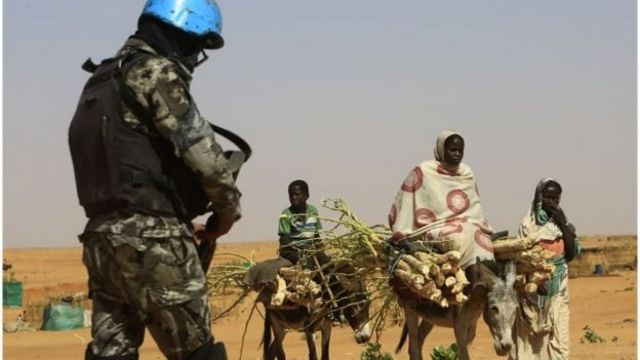 Un soldat de la MINUAD dans la région du Darfour