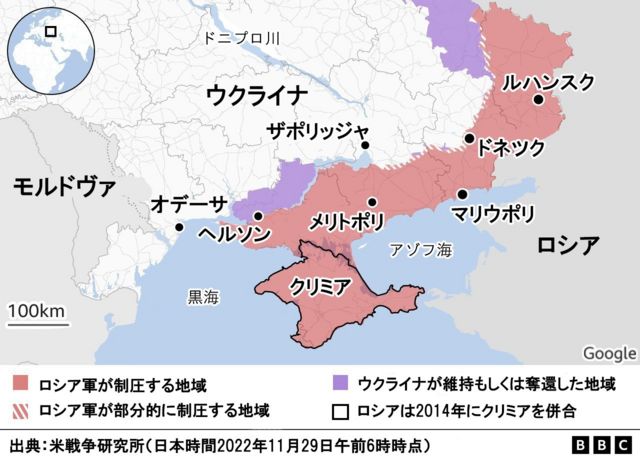 ウクライナ南部の戦況