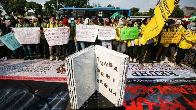 Unjuk rasa penolakan RKUHP pada 2019