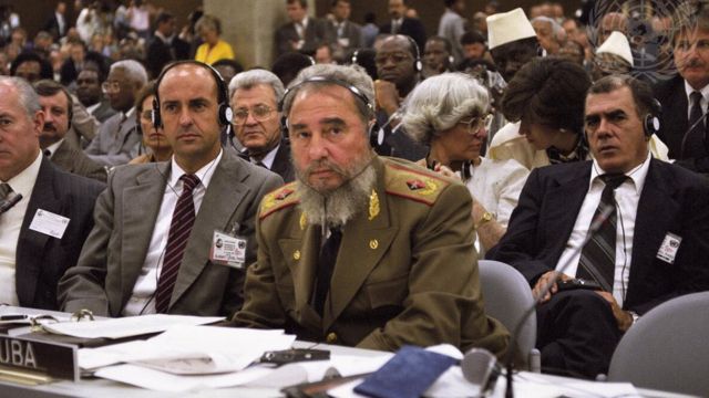 O presidente de Cuba, Fidel Castro, participa da Cúpula da Terra