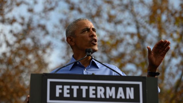 Barack Obama datang ke Pennsylvania untuk mendukung kampanye Fetterman.