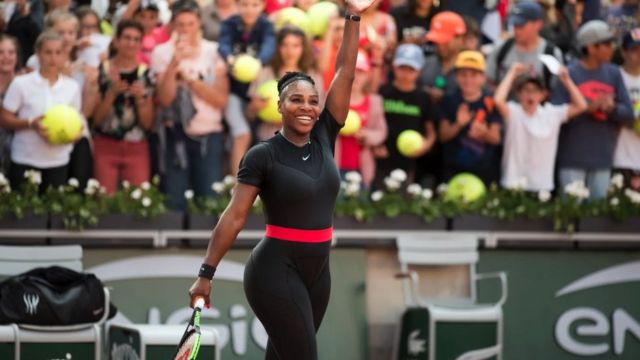 塞琳娜·威廉姆斯（Serena Williams）被告知她怀孕后的猫衣不允许在未来的比赛中使用。(photo:BBC)
