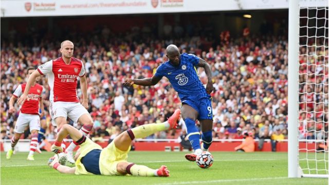Arsenal vs Chelsea: Lukaku score first goal as Chelsea comfortably beat  Arsenal 2-0 - BBC News Pidgin