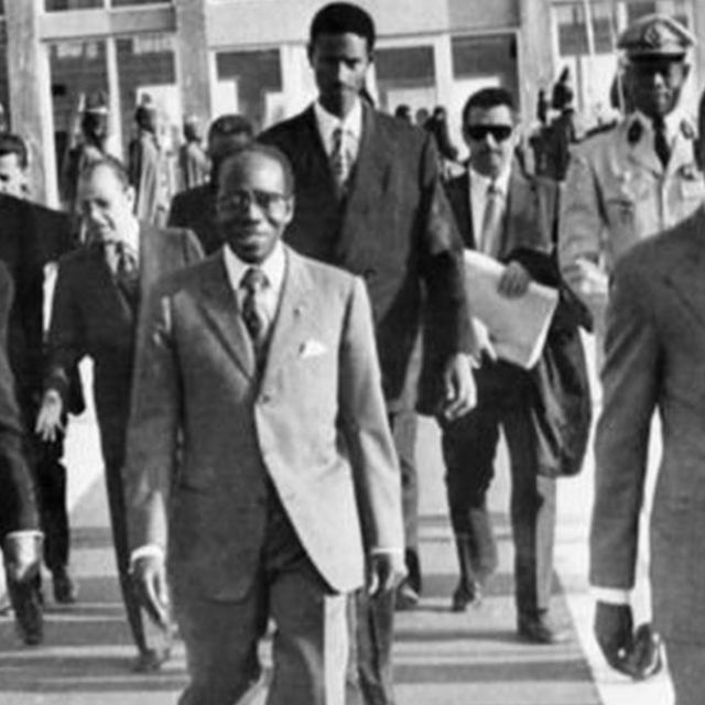 Senghor et Abdou Diouf, les deux premiers présidents du Sénégal