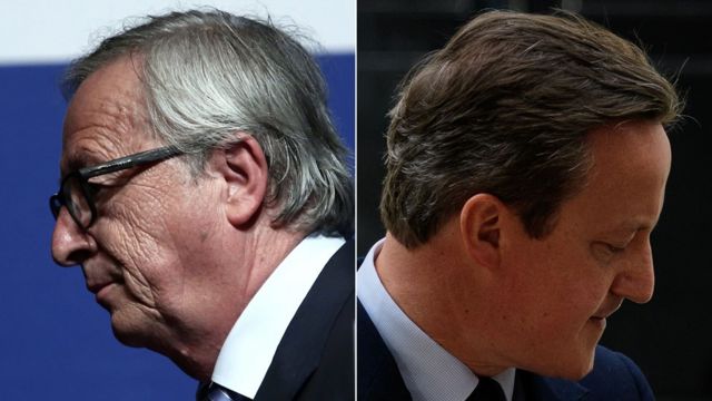 Jean Claude Juncker e David Cameron