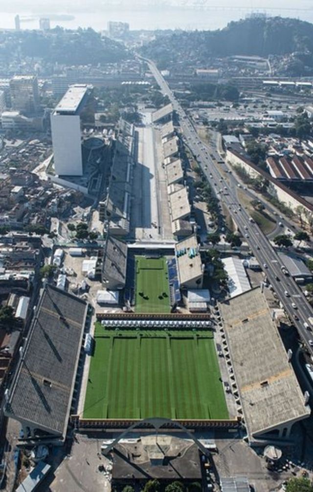 Vista aérea do Sambódromo
