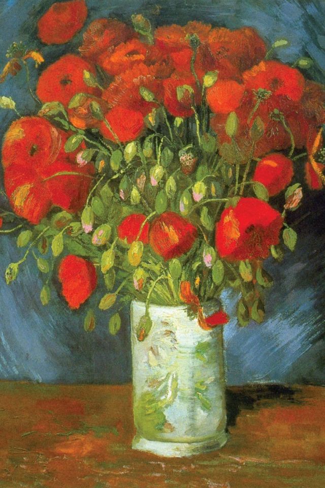 Amapolas rojas. Vincent van Gogh, 1880.