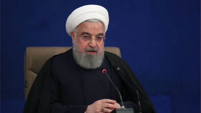 الرئيس حسن روحاني يعد مهندس الاتفاق النووي.