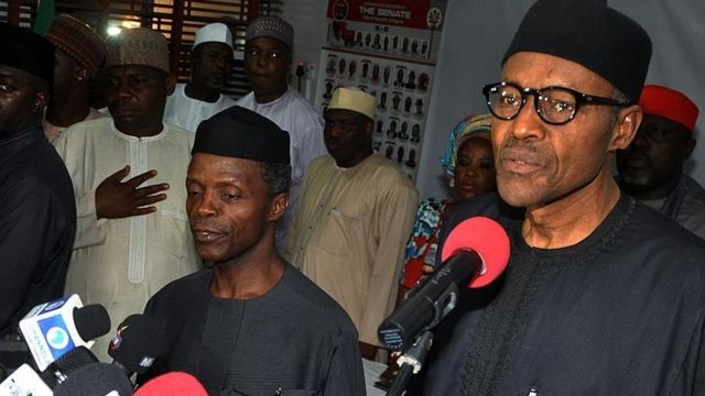Yemi Osinbajo na Muhammadu Buhari