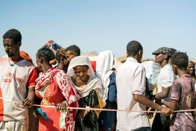Refugees from Tigray.