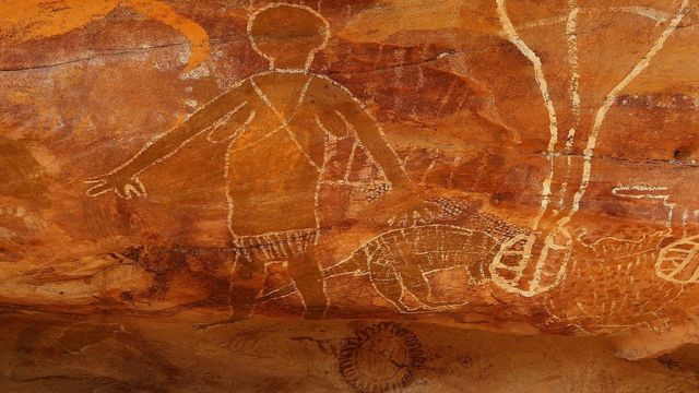 Arte tradicional aborigen en Australia.