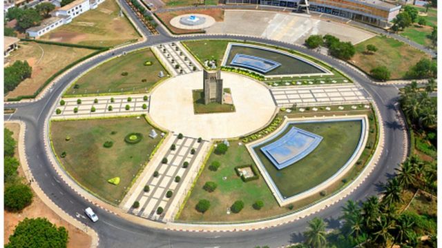 Lome, Togo - la piazza principale della capitale, Piazza dell'Indipendenza, il centro della città e del paese.