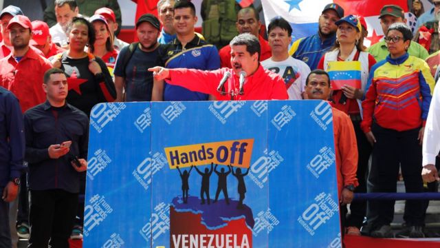 Nicolás Maduro em pronunciamento