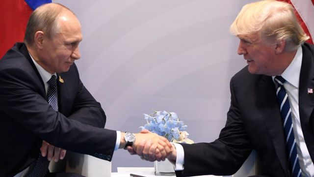 TT Trump và TT Putin tại Hội nghị Thượng đỉnh G20 tổ chức ở Đức tháng 07/2017.