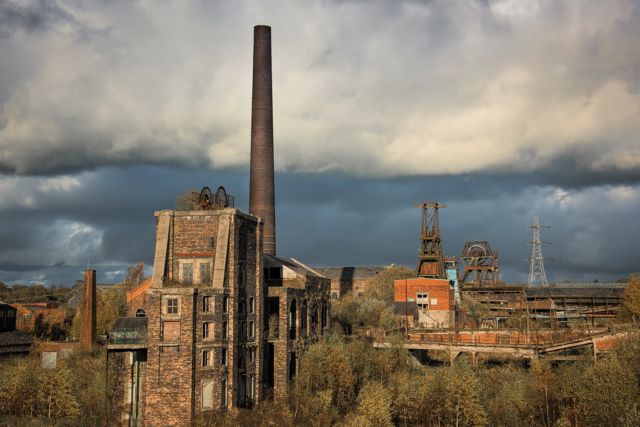 Una mina abandonada en Inglaterra.