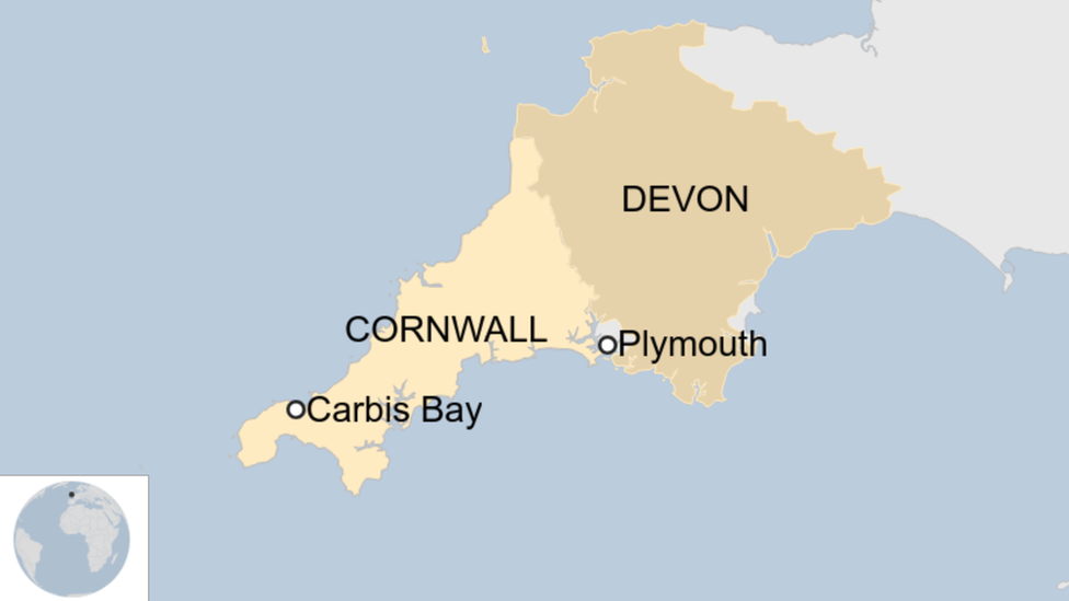 Carbis Bay Cornwall Map Chemical Spill Shuts Carbis Bay Beach Beauty Spot - Bbc News