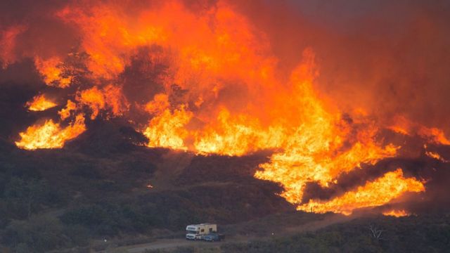 حرائق غابات في كاليفورنيا. صورة أرشيفية