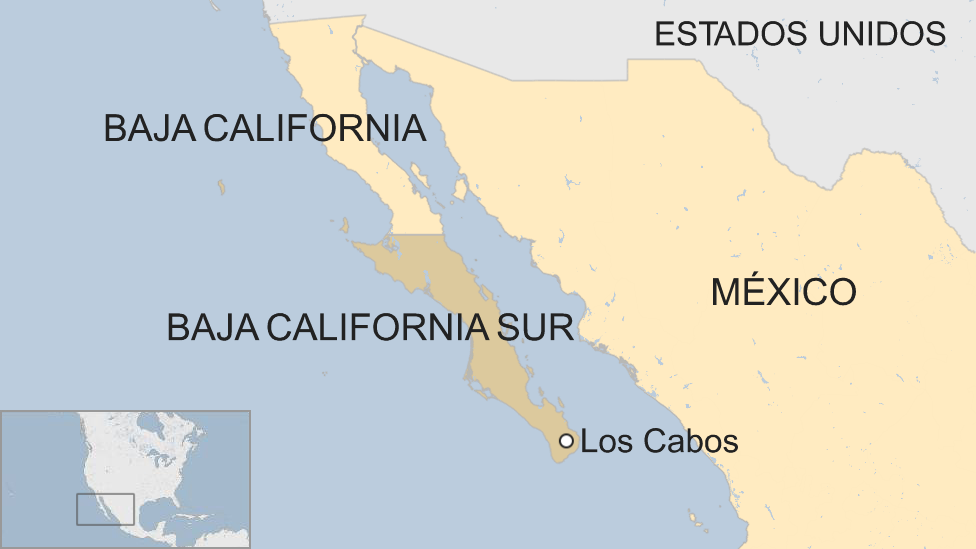 Mapa Los Cabos, Baja California Sur, México