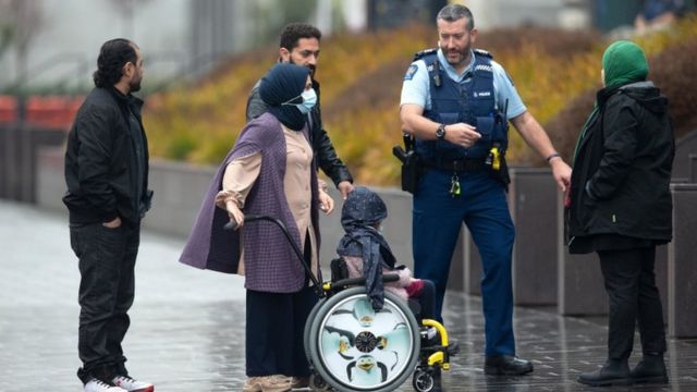 Relatives of victims arrive at Christchurch High Court, 24 August 2020